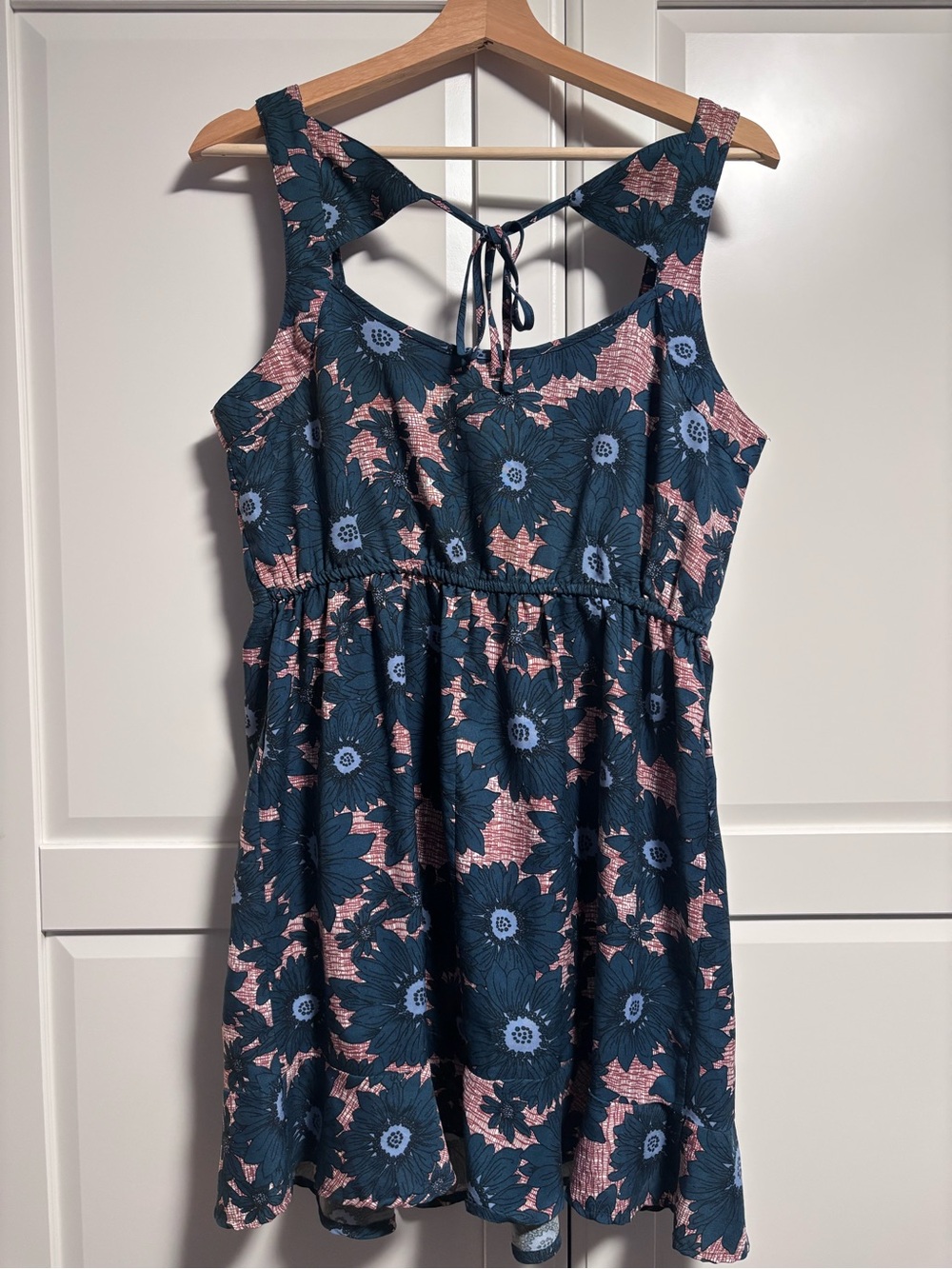 B.O.G Collective Floral Mini Dress in Blue & Pink Size Small
